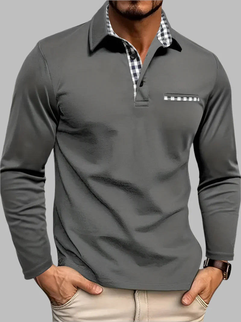 Classic Summer Long-Sleeve Polo for Men