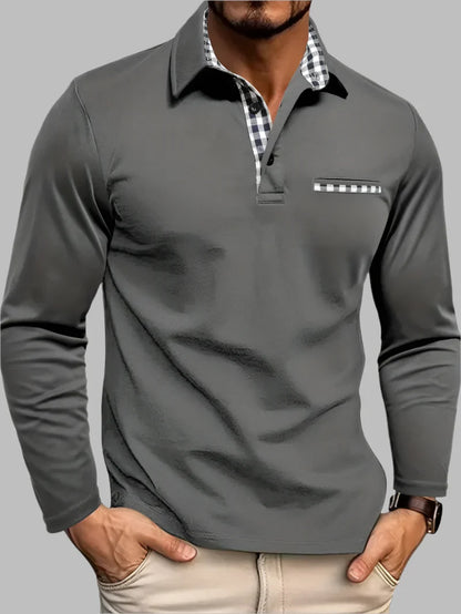 Classic Summer Long-Sleeve Polo for Men