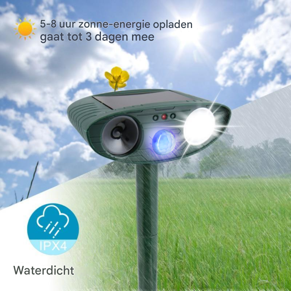 Motion-Activated Solar Ultrasonic Deer Repeller