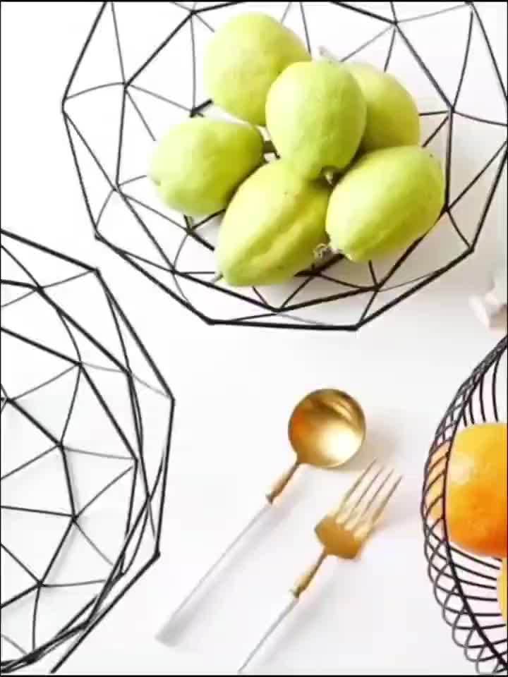 Frutero redondo de metal para mesa y cocina – Diseño minimalista y decorativo