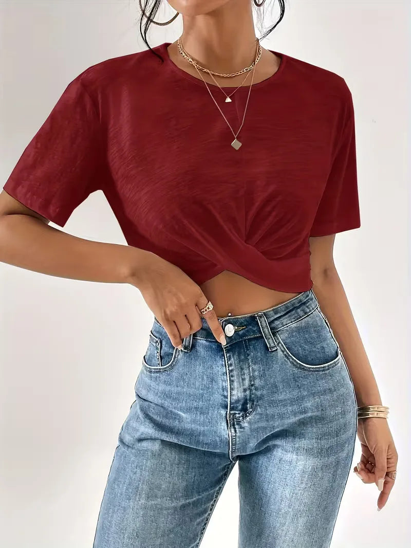 T-shirt avec détail torsadé