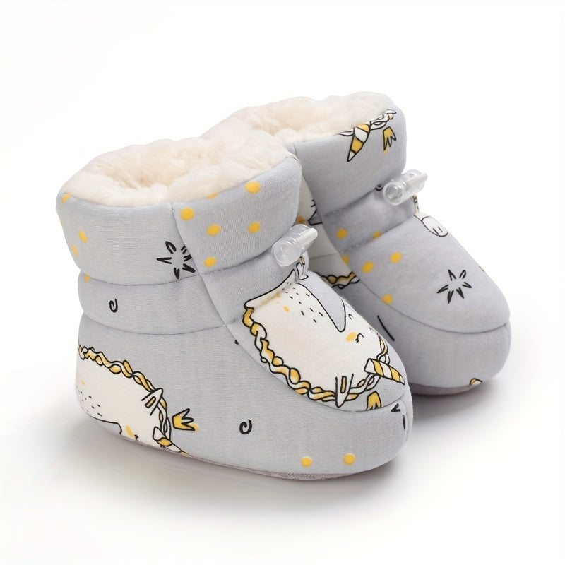 Botines de forro polar adorables y cómodos, fáciles de poner, para bebés y niñas y niños - Happie