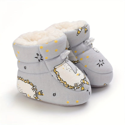 Botines de forro polar adorables y cómodos, fáciles de poner, para bebés y niñas y niños - Happie