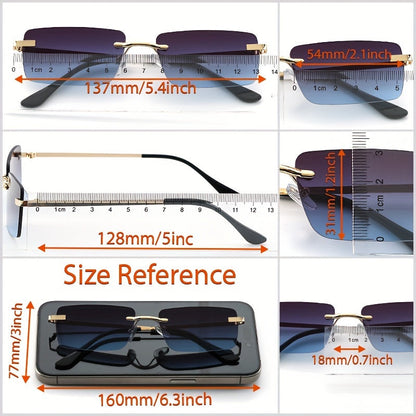 Stylish Frameless Sunglasses – Trendy and Comfortable for Men