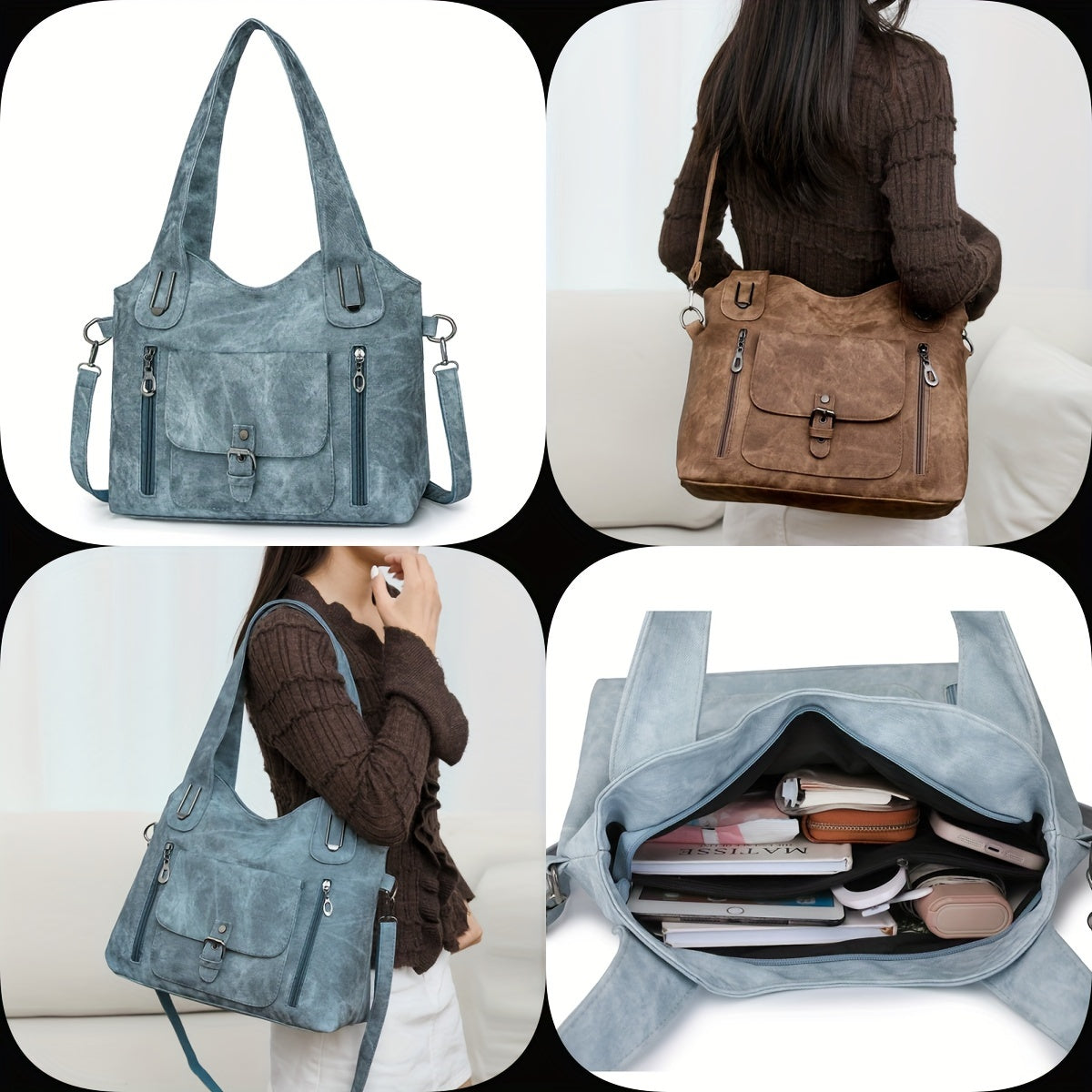 Vintage Chic Shoulder Bag – Practical and Elegant