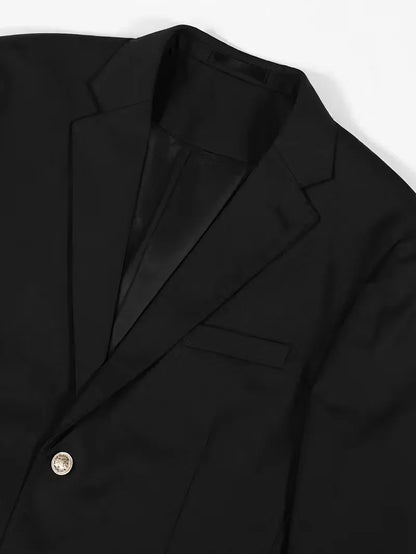 Blazer slim avec boutons dorés