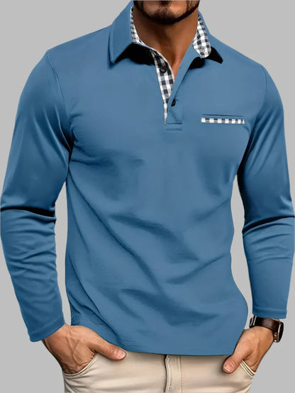 Classic Summer Long-Sleeve Polo for Men