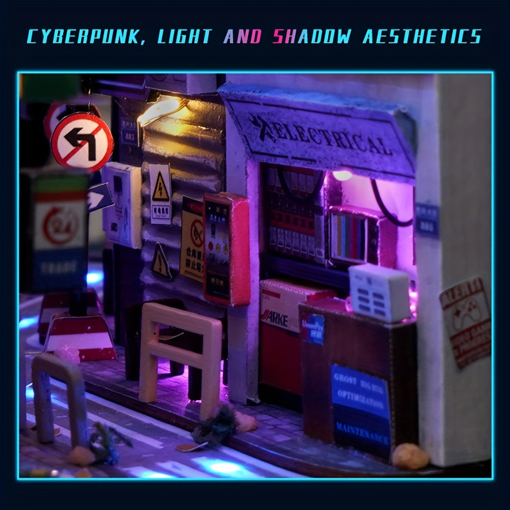 Cyberpunk DIY Cabin Kit – 3D Model for Home Decoration with Lighting