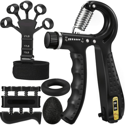 Set d’entraîneurs de main PowerGrip - 5-en-1 pour renforcer les mains et les avant-bras