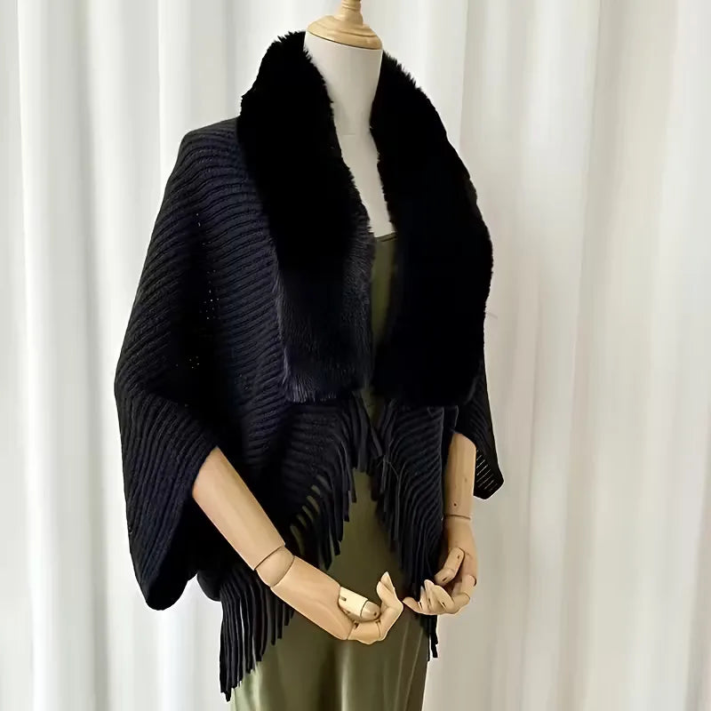 Écharpe d'hiver avec fausse fourrure