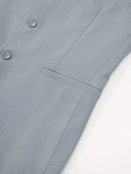 Blazer ajusté avec col mandarin