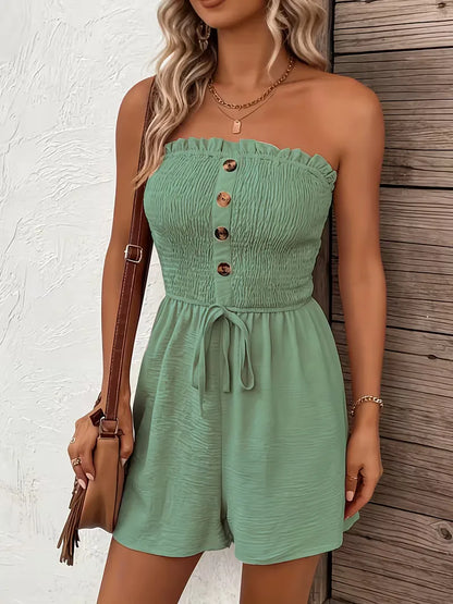 Combinaison bustier à jambes larges