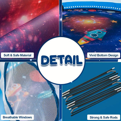 Tente de jeu escamotable Galaxy Explorer - Thème spatial, pour l’intérieur et l’extérieur