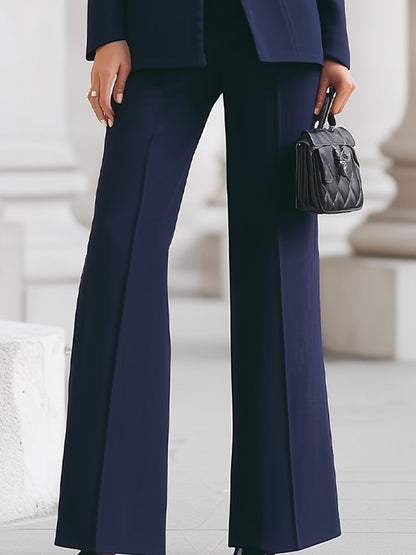 Ladies' Stylish Jumpsuit with Stand-Up Collar and Wide Legs