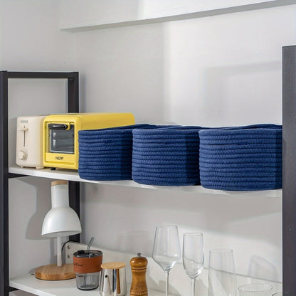 Modern Woven Storage Basket for Wardrobe and Desk – Compact and Stylish Design