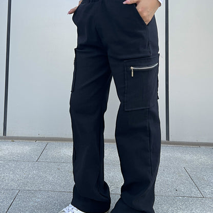 Comfortable Cargo Trousers for Women with Elastic Waist