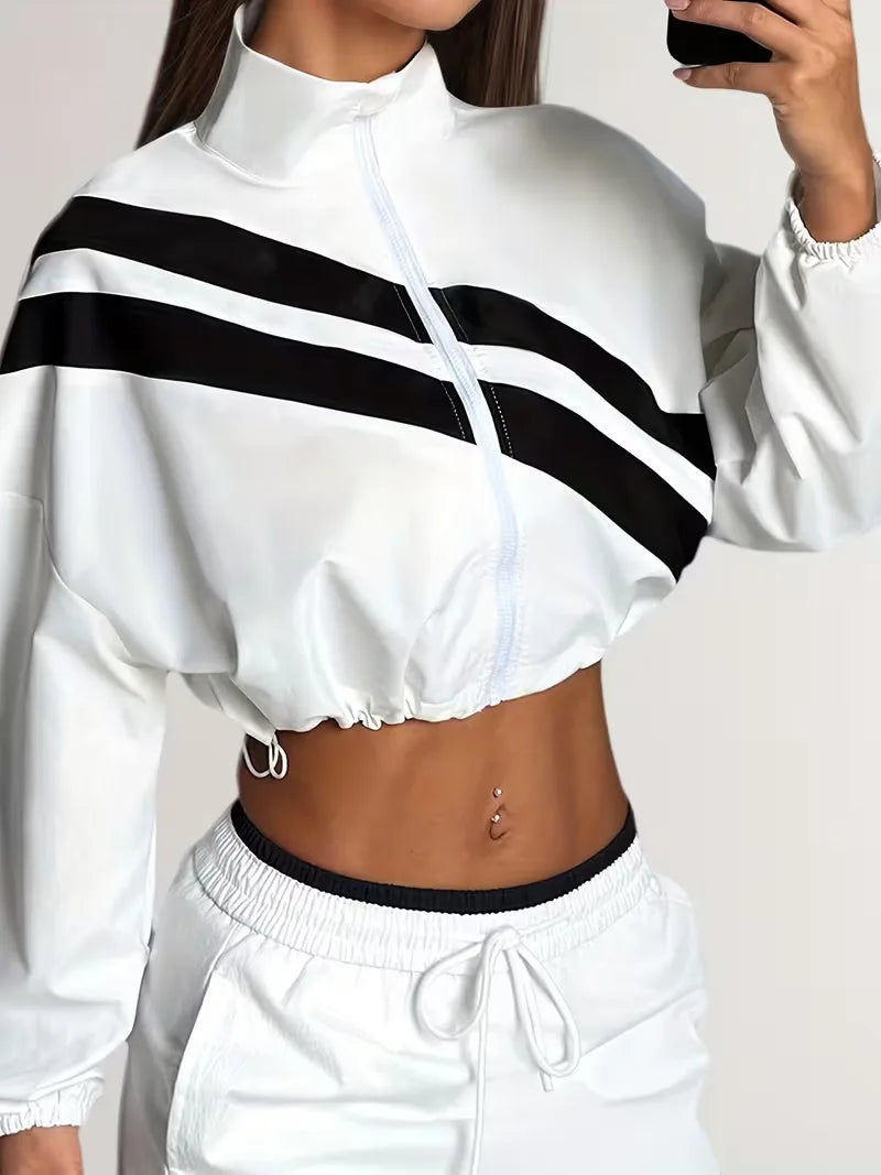Veste de survêtement avec poignets élastiques