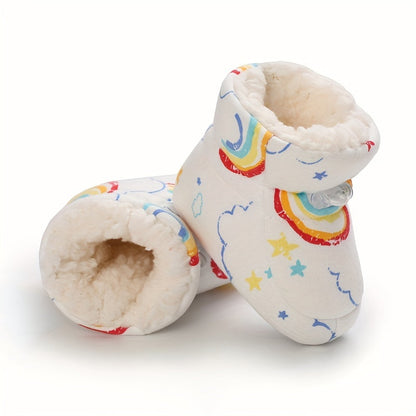 Botines de forro polar adorables y cómodos, fáciles de poner, para bebés y niñas y niños - Happie