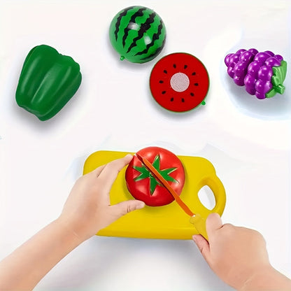 Juego educativo para cortar alimentos, frutas y verduras – Ideal para el aprendizaje temprano y los juegos de roles