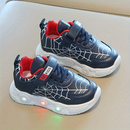 Zapatillas LED con diseño de telaraña - Para niños aventureros