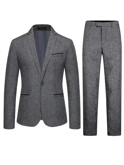 Costume avec coupe slim et manches longues