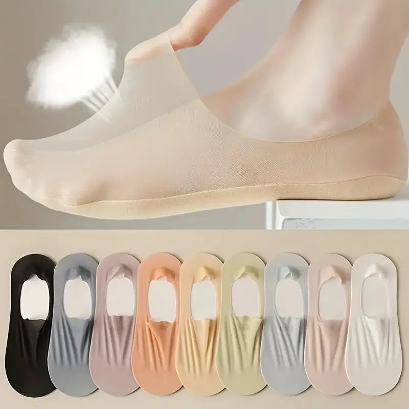 Chaussettes rafraîchissantes pour femmes aux couleurs pastel – chaussettes d’été pour femmes