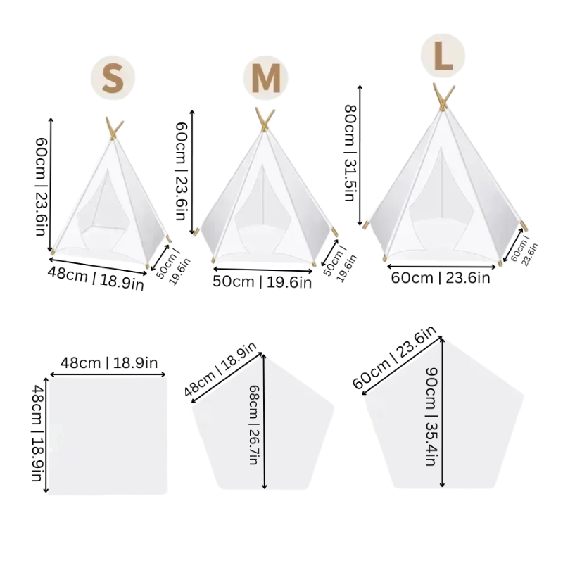 Canvas Pet Tipi for Cats and Dogs
