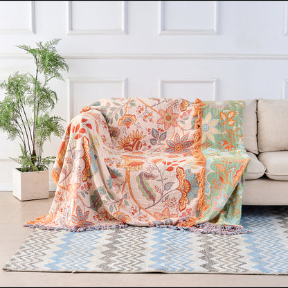 Floral Boho Throw Blanket | Summer