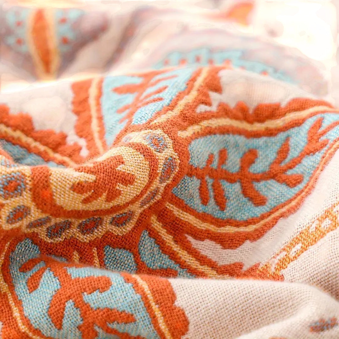Floral Boho Throw Blanket | Summer