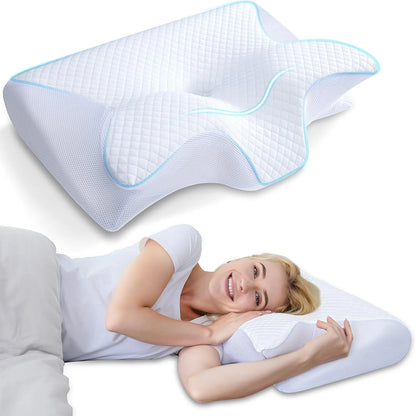 Ergonomic Memory Foam Pillows | Butterfly Shape