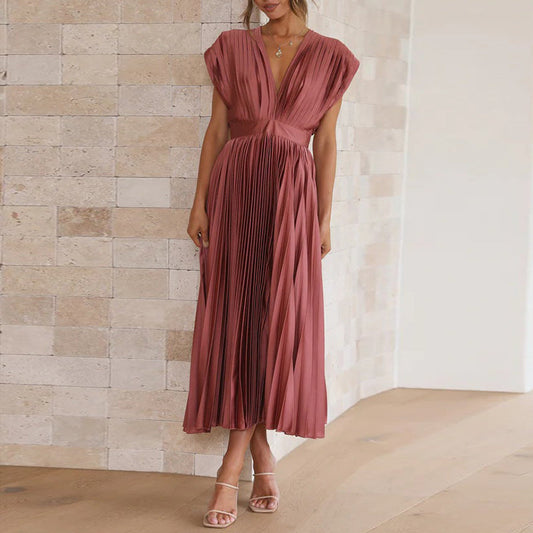 Vestido elegante para mujer con escote en V