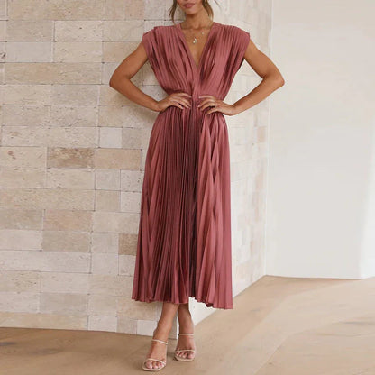 Elegantes V-Ausschnitt-Kleid für Damen