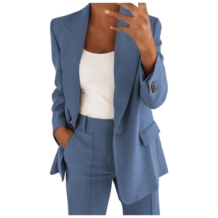 Classic Ladies Blazer Set with Tailored Blazer and Trousers