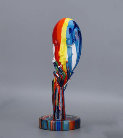 VibrantVisage - Colourful Face Sculpture