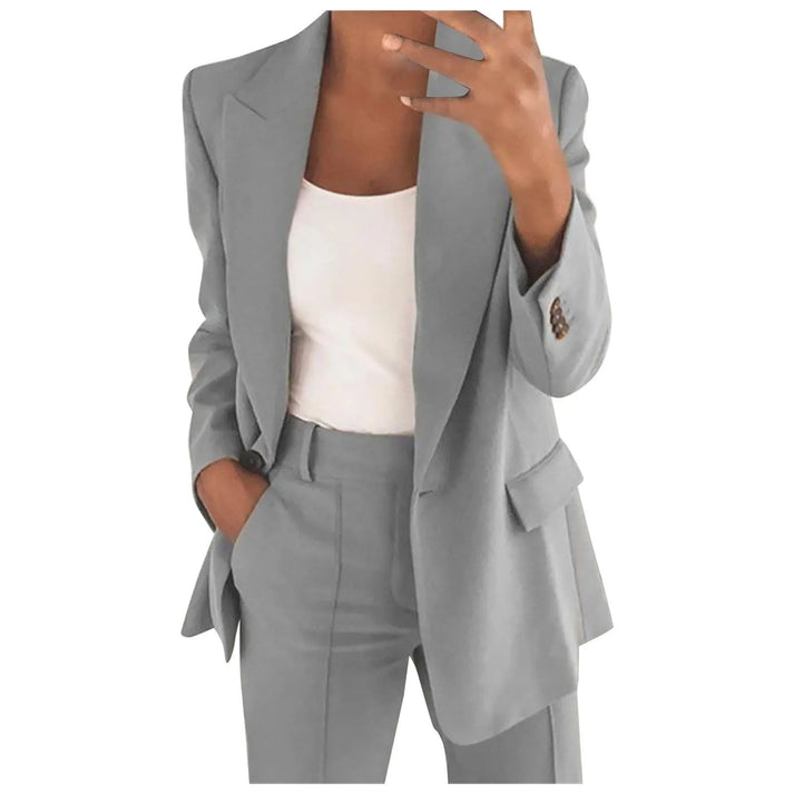 Classic Ladies Blazer Set with Tailored Blazer and Trousers