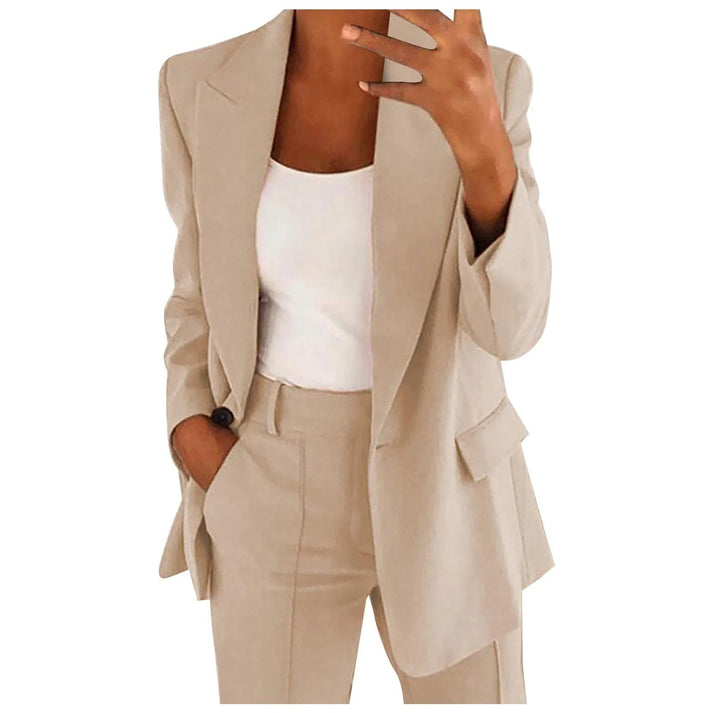 Classic Ladies Blazer Set with Tailored Blazer and Trousers