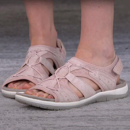 Sandali confortevoli da donna con cinturini regolabili e punta aperta