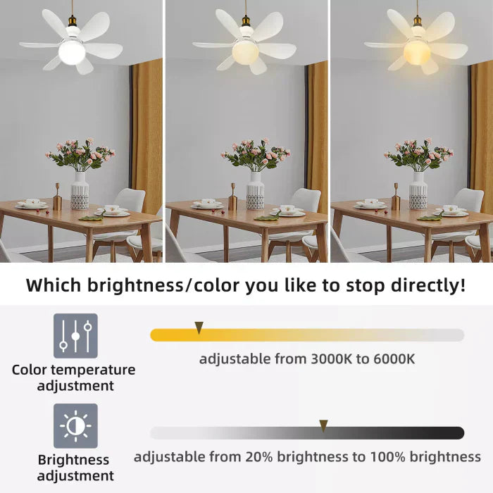 LED stropna svjetiljka s ventilatorom - daljinsko upravljanje - nije potrebno ožičenje