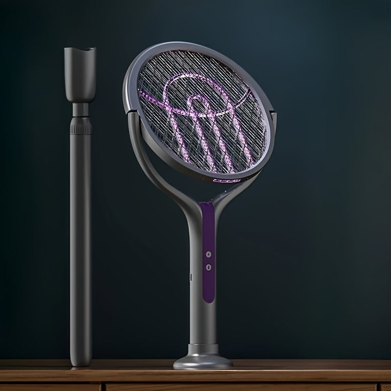 Foldable Electric Mosquito Zapper – Rechargeable with Extendable Handle