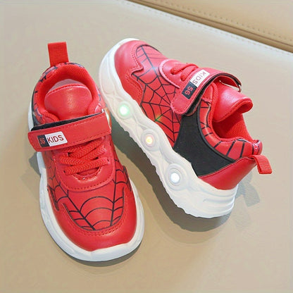 Zapatillas LED con diseño de telaraña - Para niños aventureros