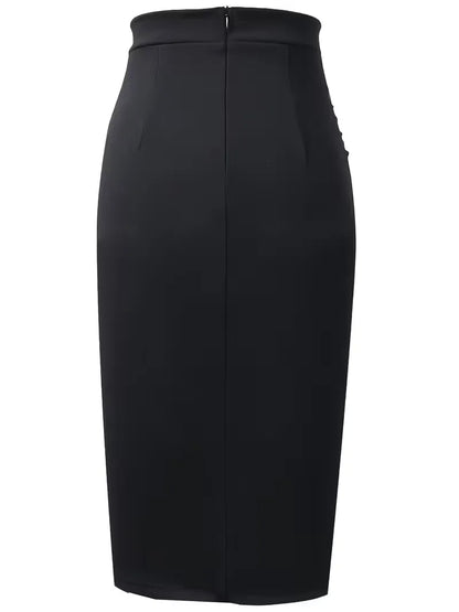 Jupe plissée taille haute