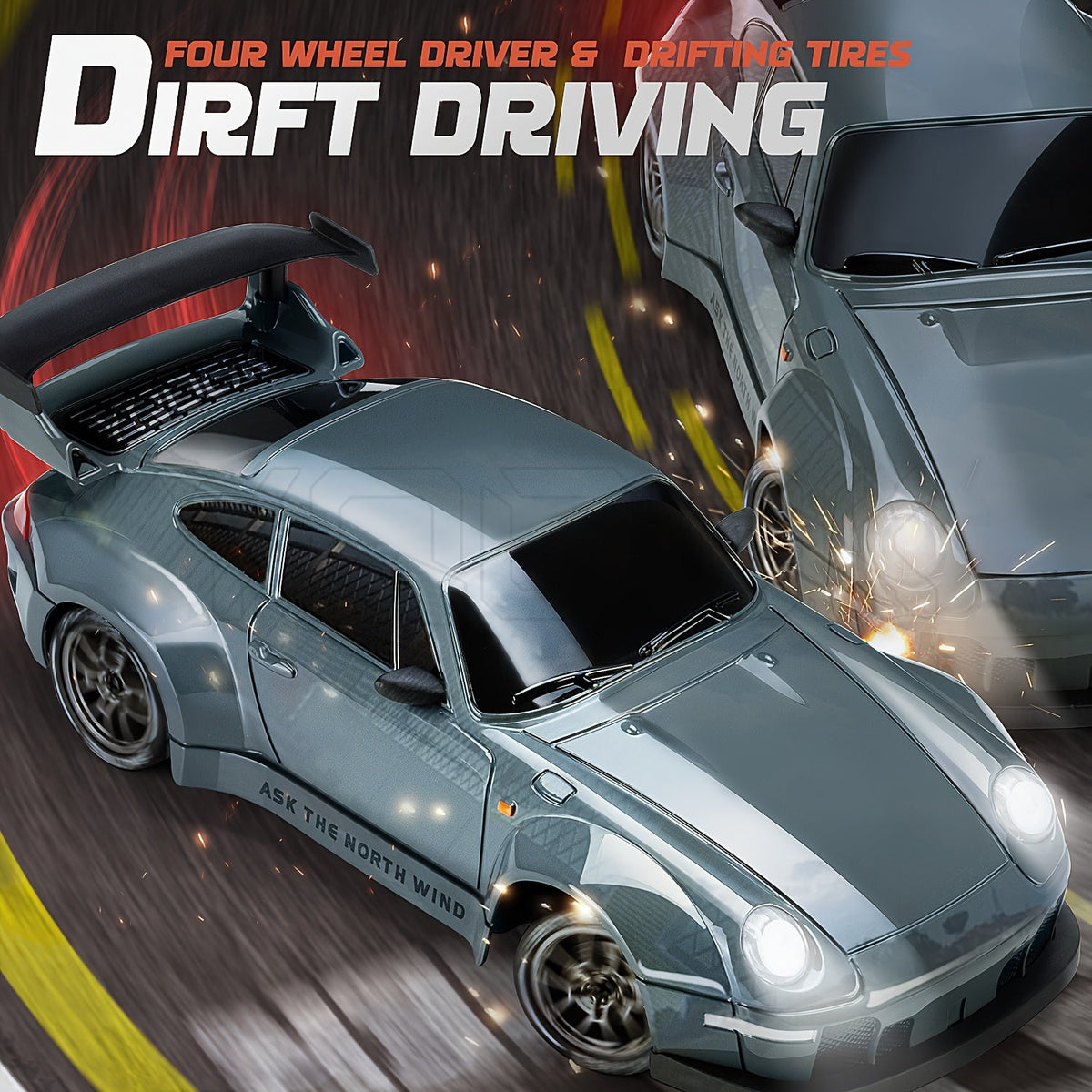Ultimate Drift Racer 1:24 - Coche teledirigido con ruedas iluminadas