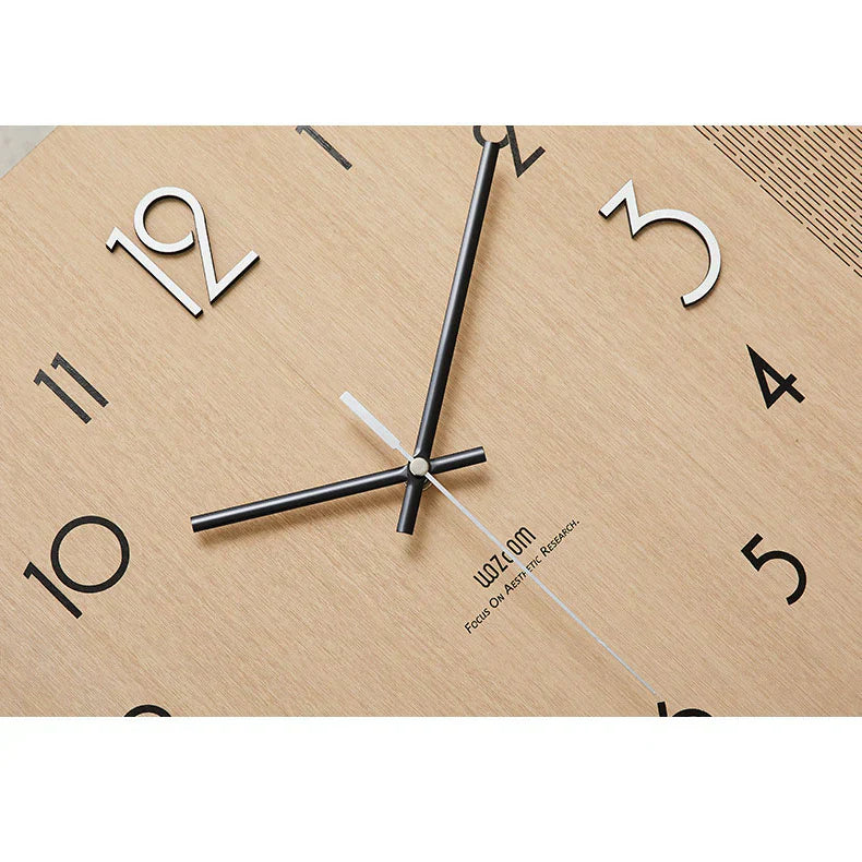 Double-Sided Wooden Corner Wall Clock - Minimalist - Unique Design - Functional Decor