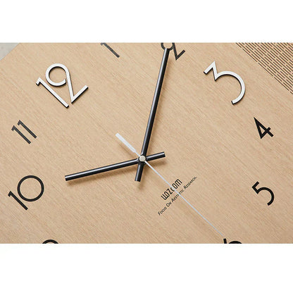Double-Sided Wooden Corner Wall Clock - Minimalist - Unique Design - Functional Decor