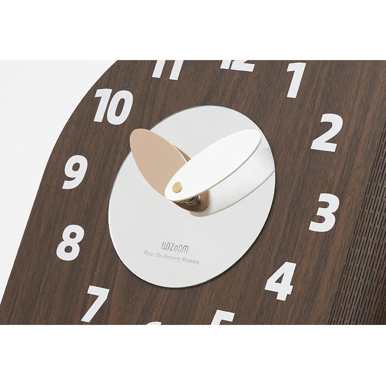 Reloj de pared de esquina de madera de doble cara - Diseño de nogal - Único y elegante