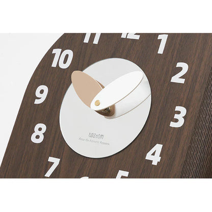 Reloj de pared de esquina de madera de doble cara - Diseño de nogal - Único y elegante