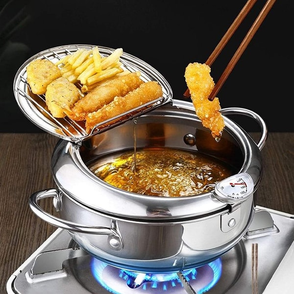 Stainless Steel Deep Fryer - Perfectly Cooked Meals!