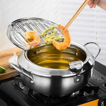 Stainless Steel Deep Fryer - Perfectly Cooked Meals!