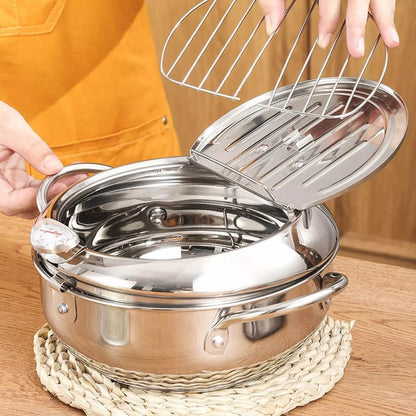 Stainless Steel Deep Fryer - Perfectly Cooked Meals!
