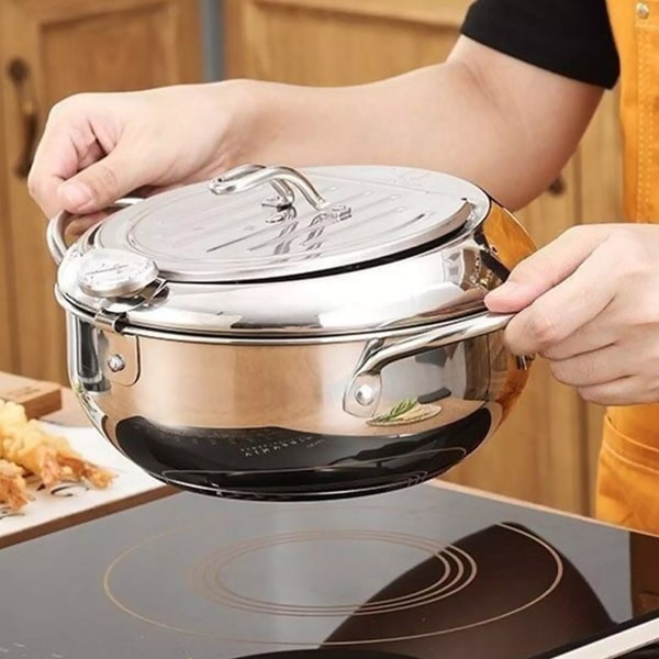 Stainless Steel Deep Fryer - Perfectly Cooked Meals!